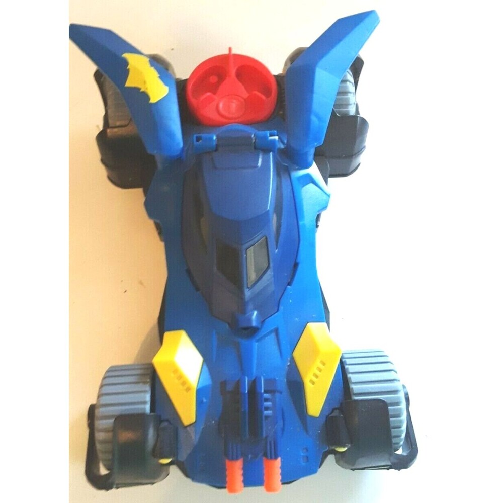 2015 Mattel DC Comics Blue Bat Mobile Moving Parts Toy Superhero Vehicle